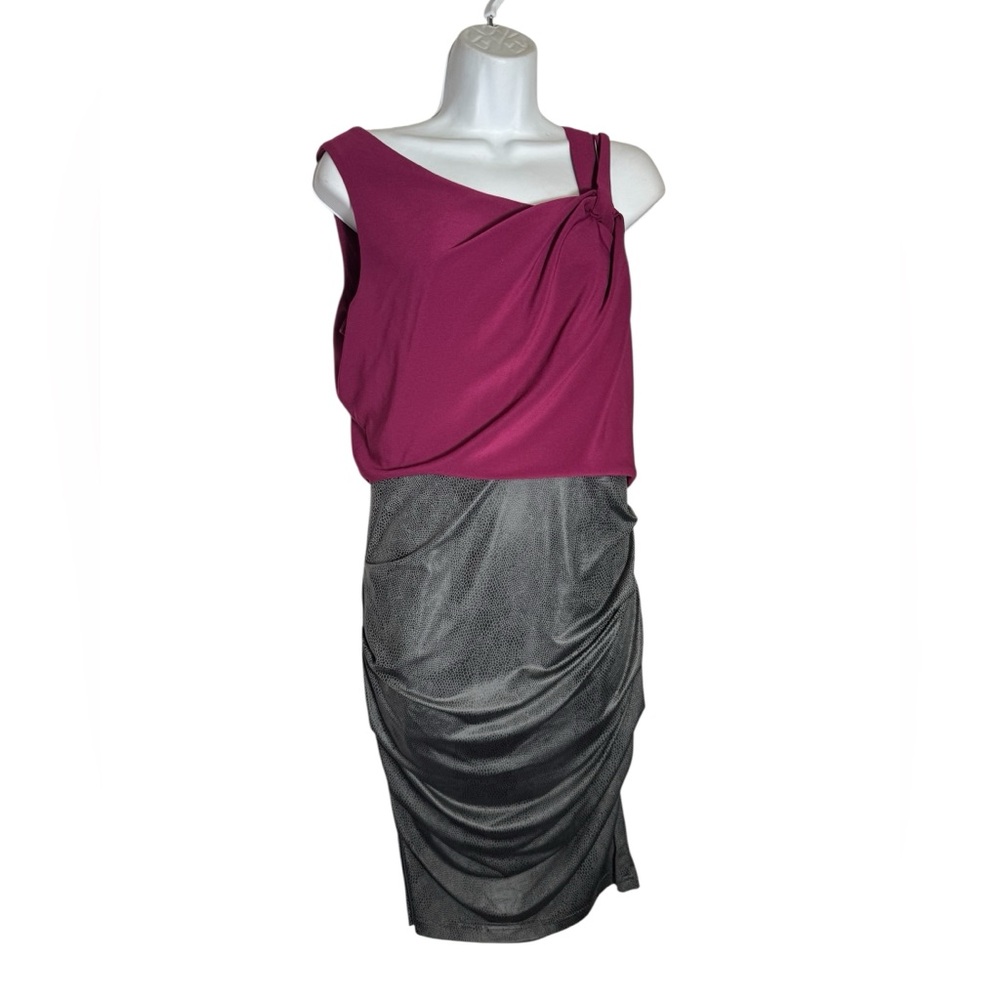 Aidan Mattox Dress‎ Size 10 Elegant Pink and Gray Women's Dress 🩷🩶